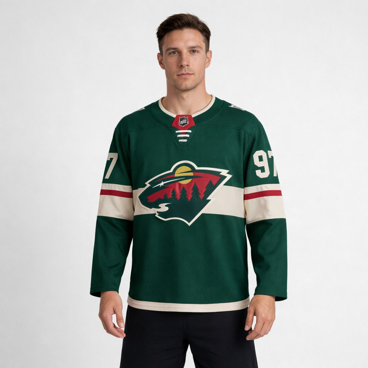 Kaprizov 97 Minnesota Wild Green Hockey Jersey - 4