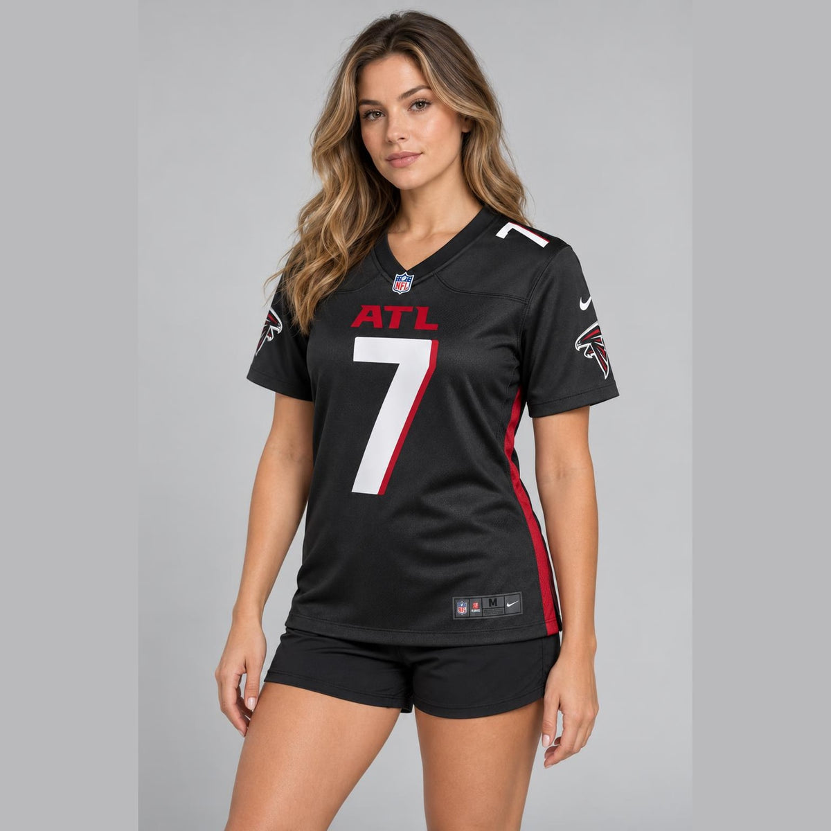 Robinson 7 Atl Black Football Jersey - 4