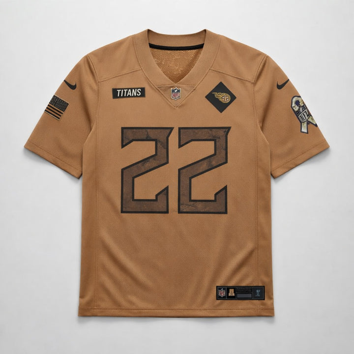 Henry 22 Tennessee Brown Football Jersey