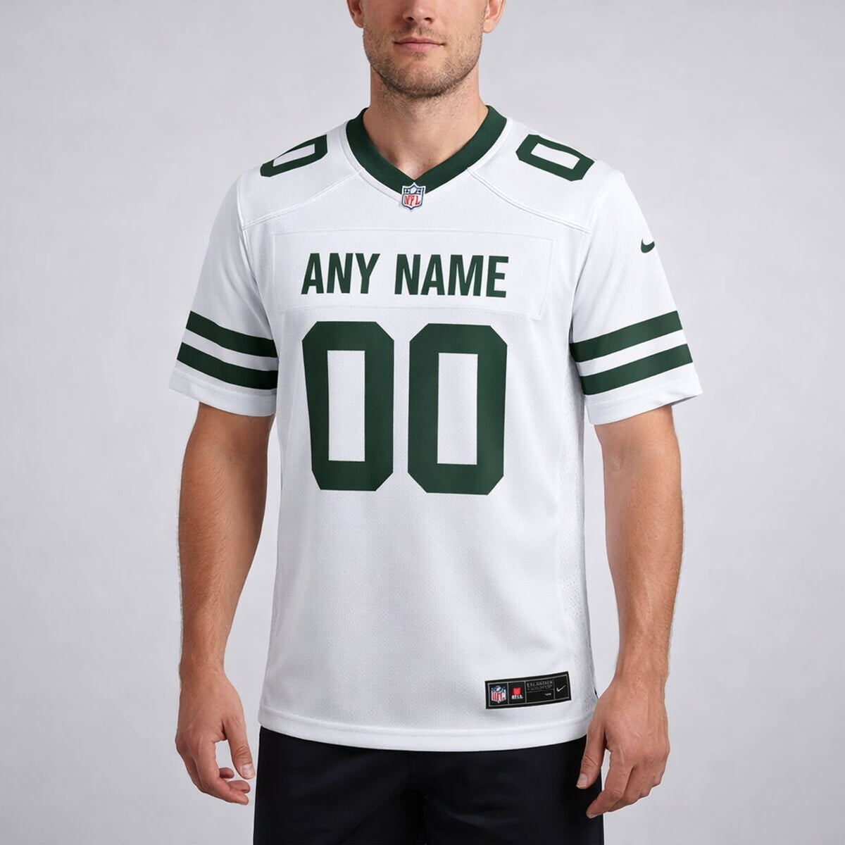 White Green Football Jersey – Custom Name and Number - 4