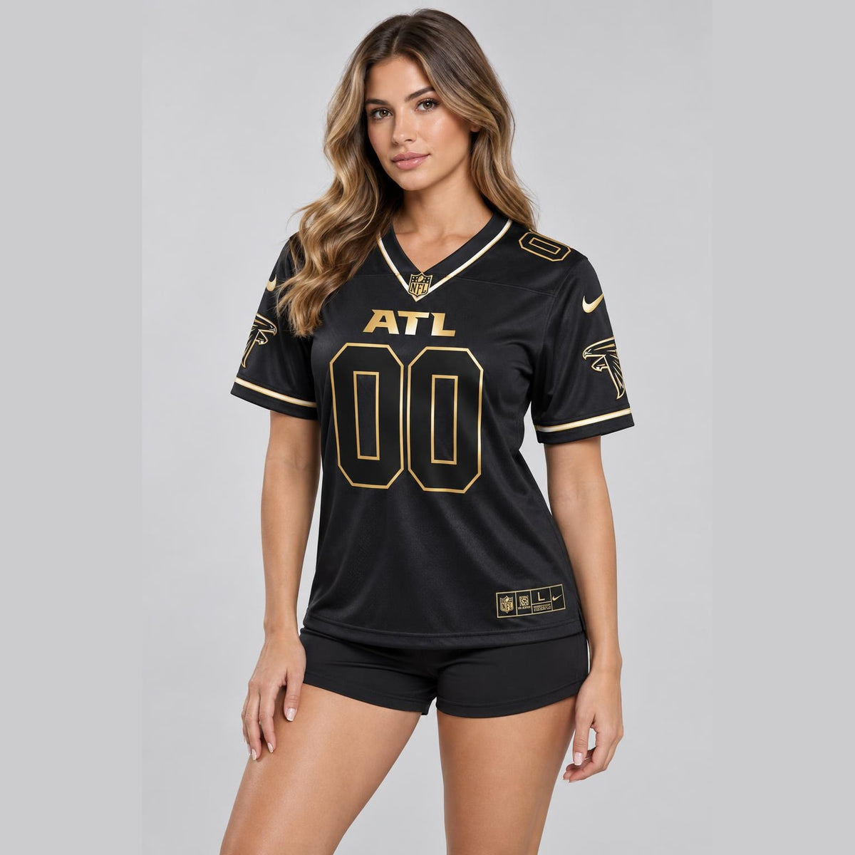 Black Gold Atl Football Jersey - Custom Name and Number - 5