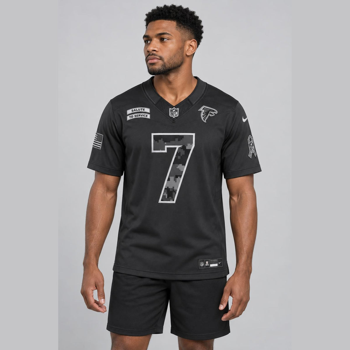 Robinson 7 Black Football Jersey - 3