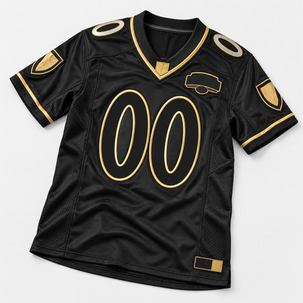 Black Gold Football Jersey - Custom Name and Number - 8