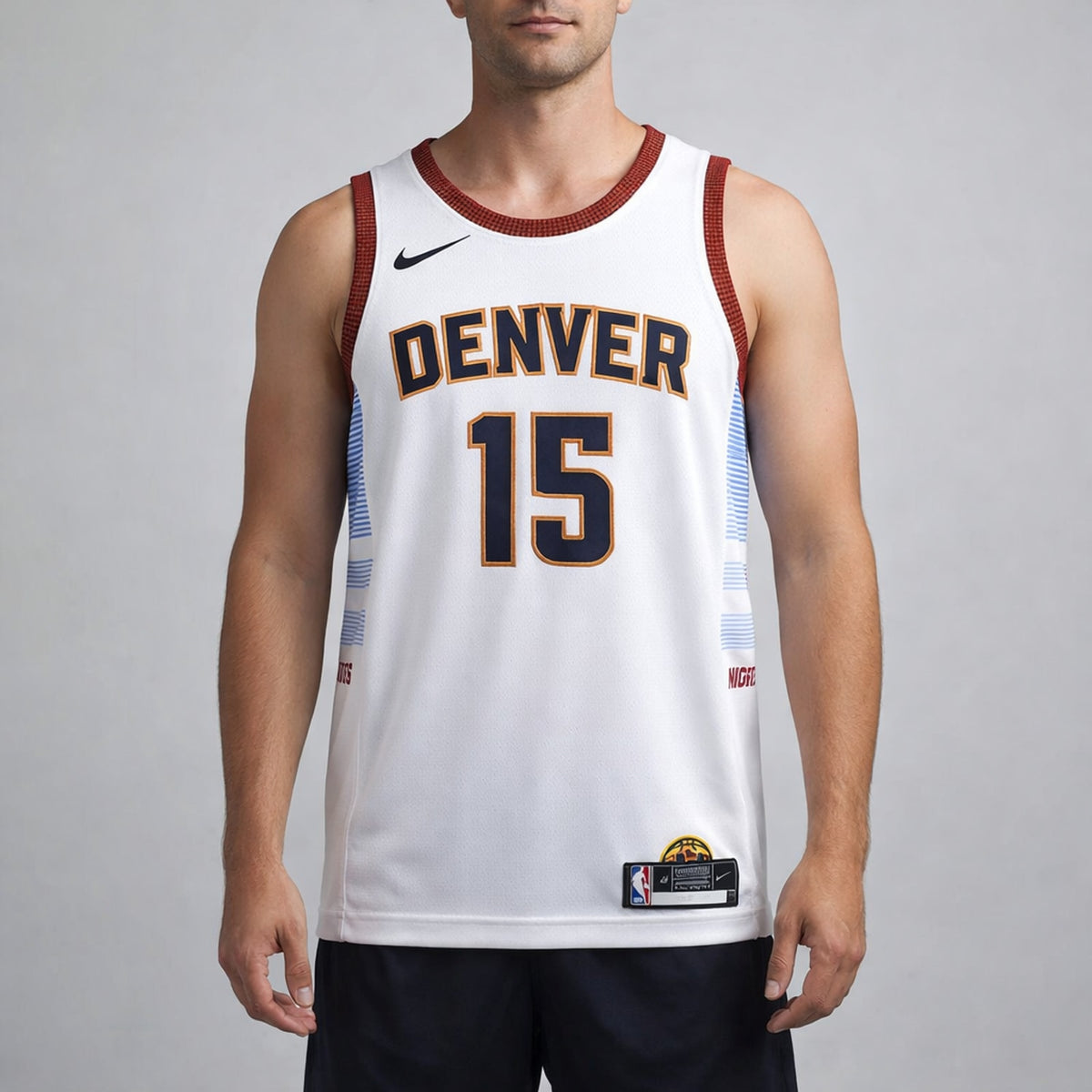 Jokić 15 Denver White Basketball Jersey - 4