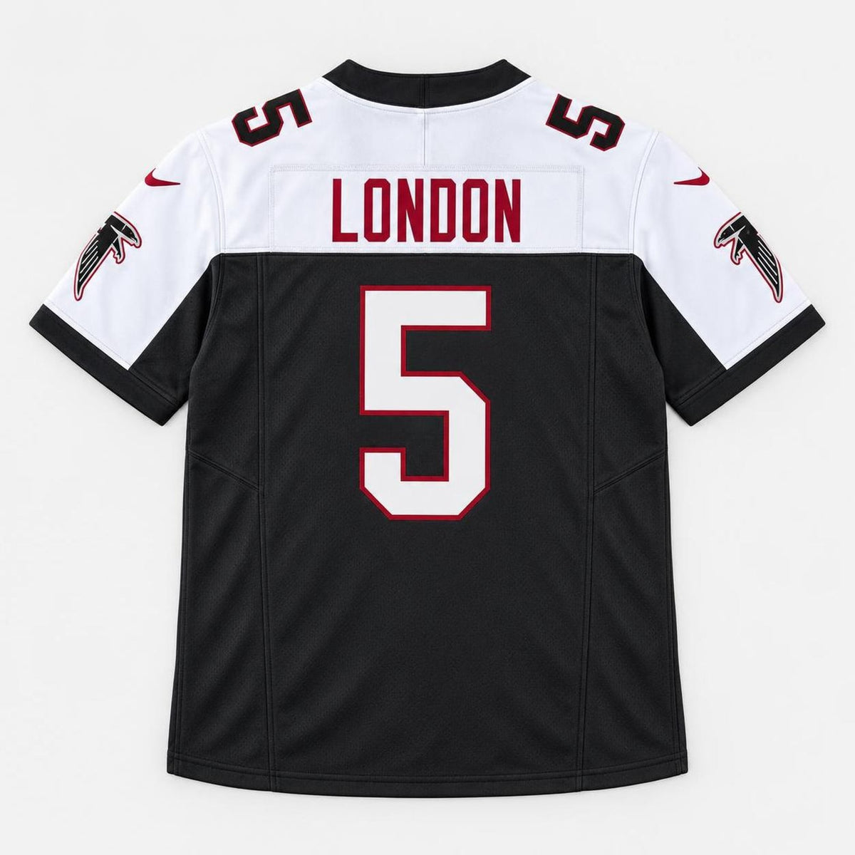 London 5 Atlanta Black Football Jersey - 7