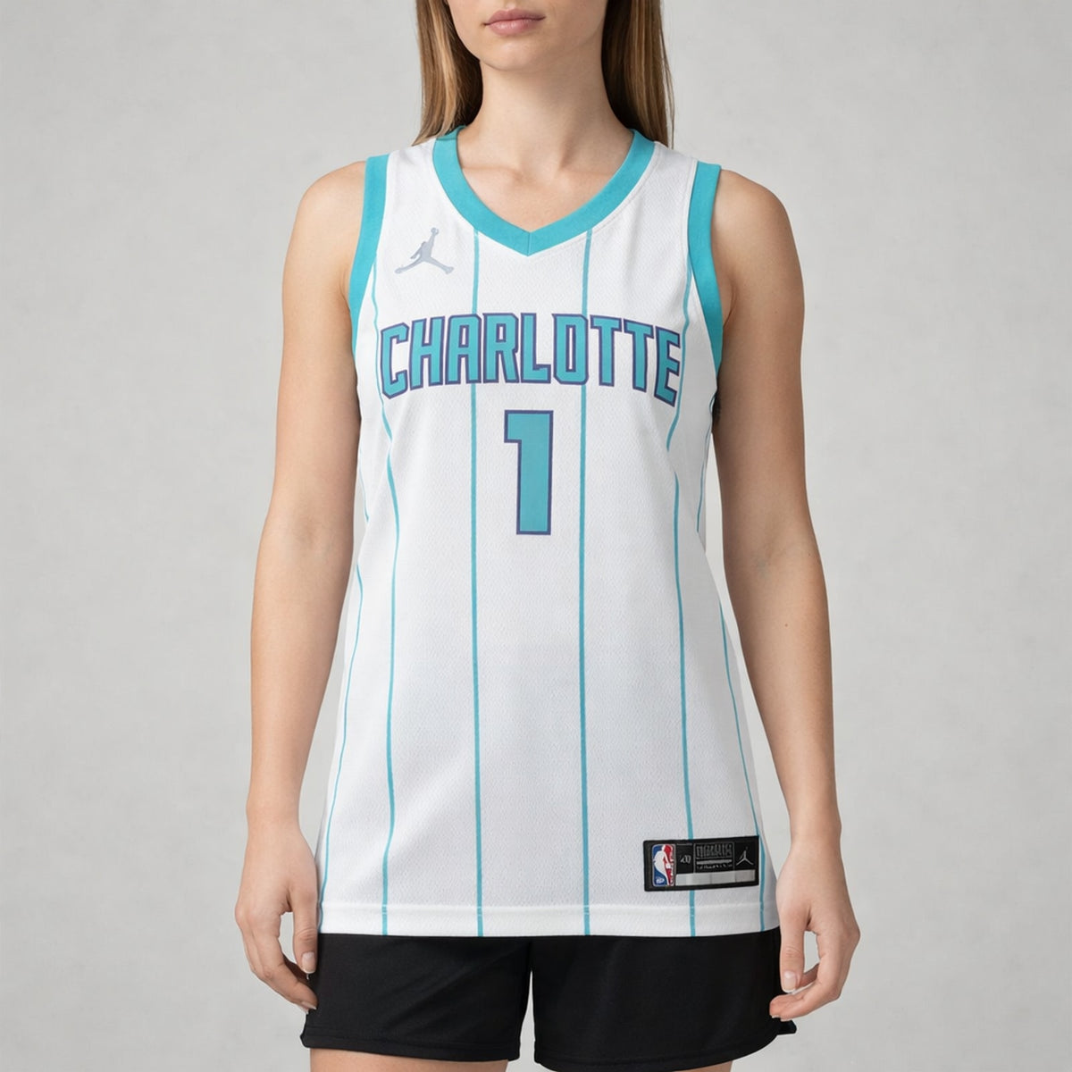 Ball 1 Charlotte White Basketball Jersey - 5