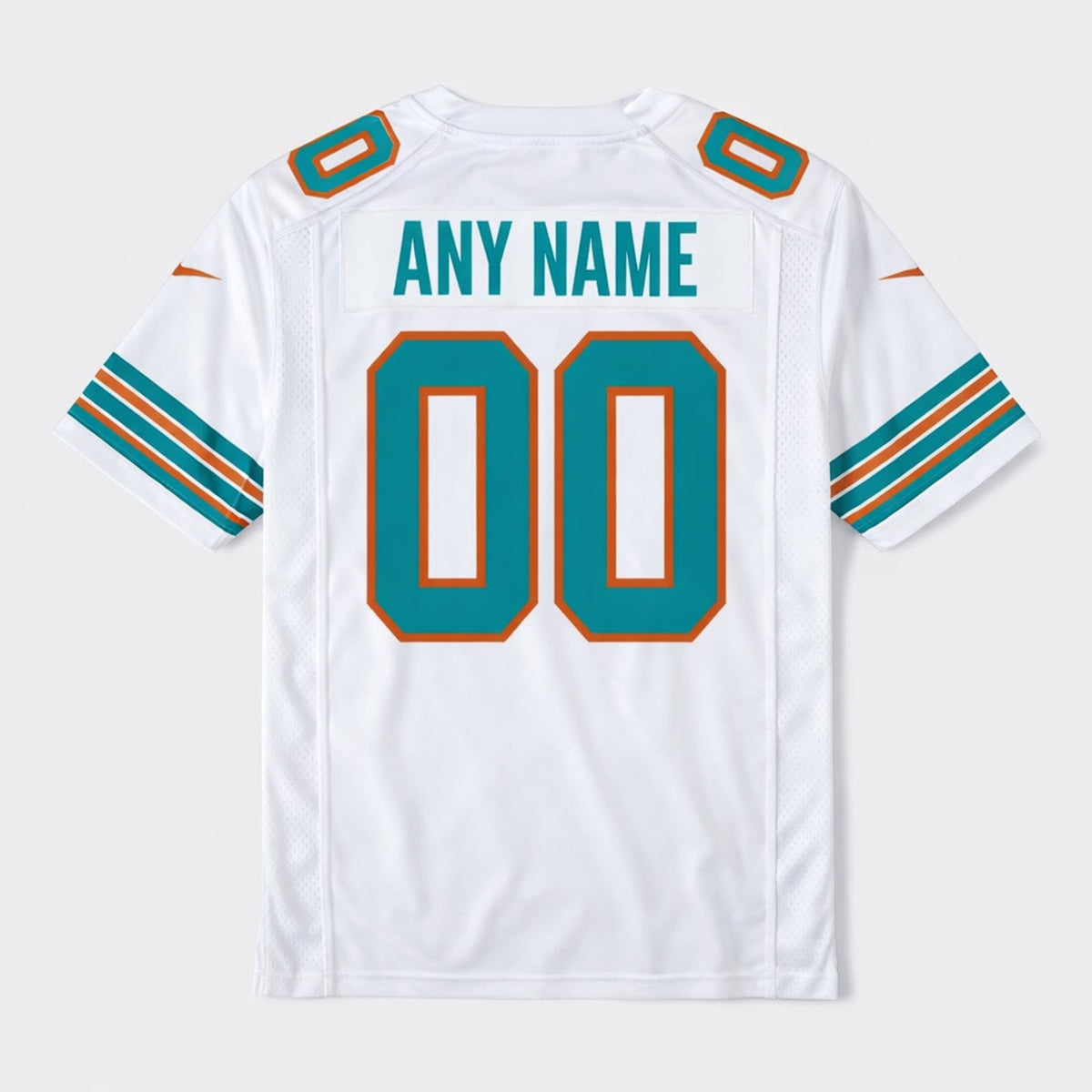 White Custom Miami Dolphins Football Jersey - 2