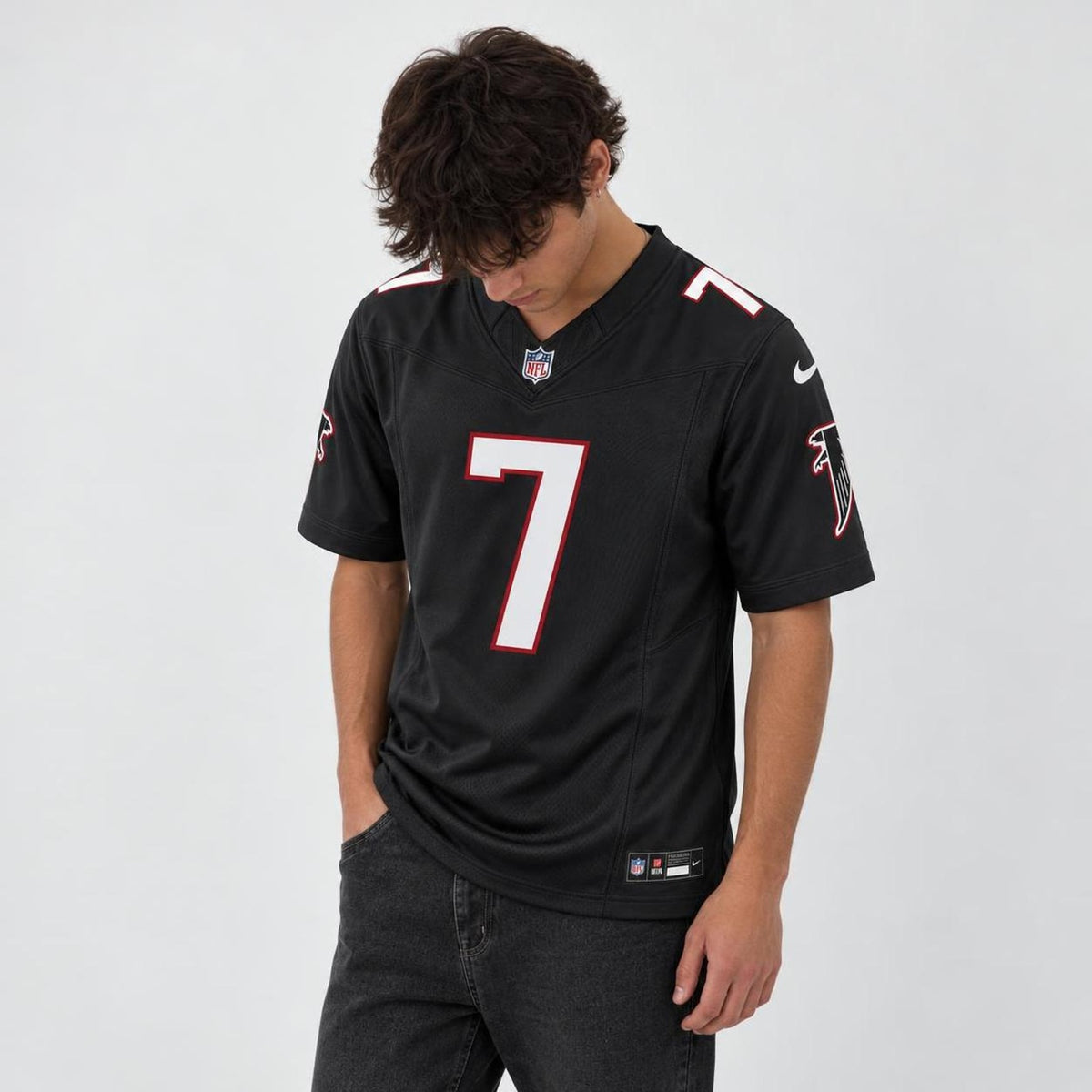 London 5 Atlanta Black Football Jersey - 3