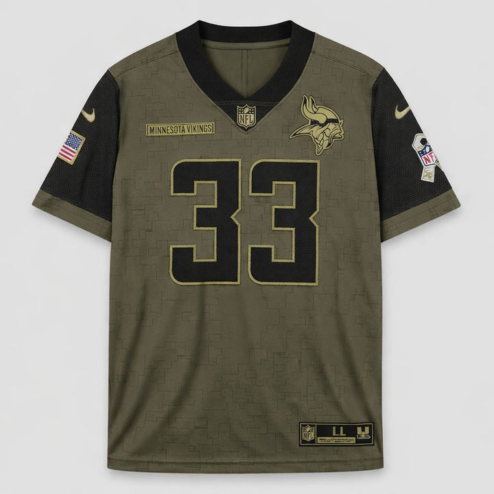 Cook 33 Vikings Salute To Service Football Jersey