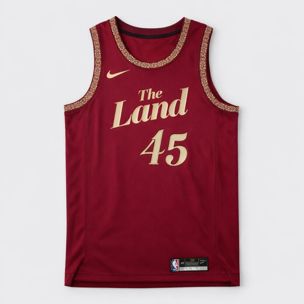 Mitchell 45 Cleveland Cavaliers Burgundy Basketball Jersey - 1