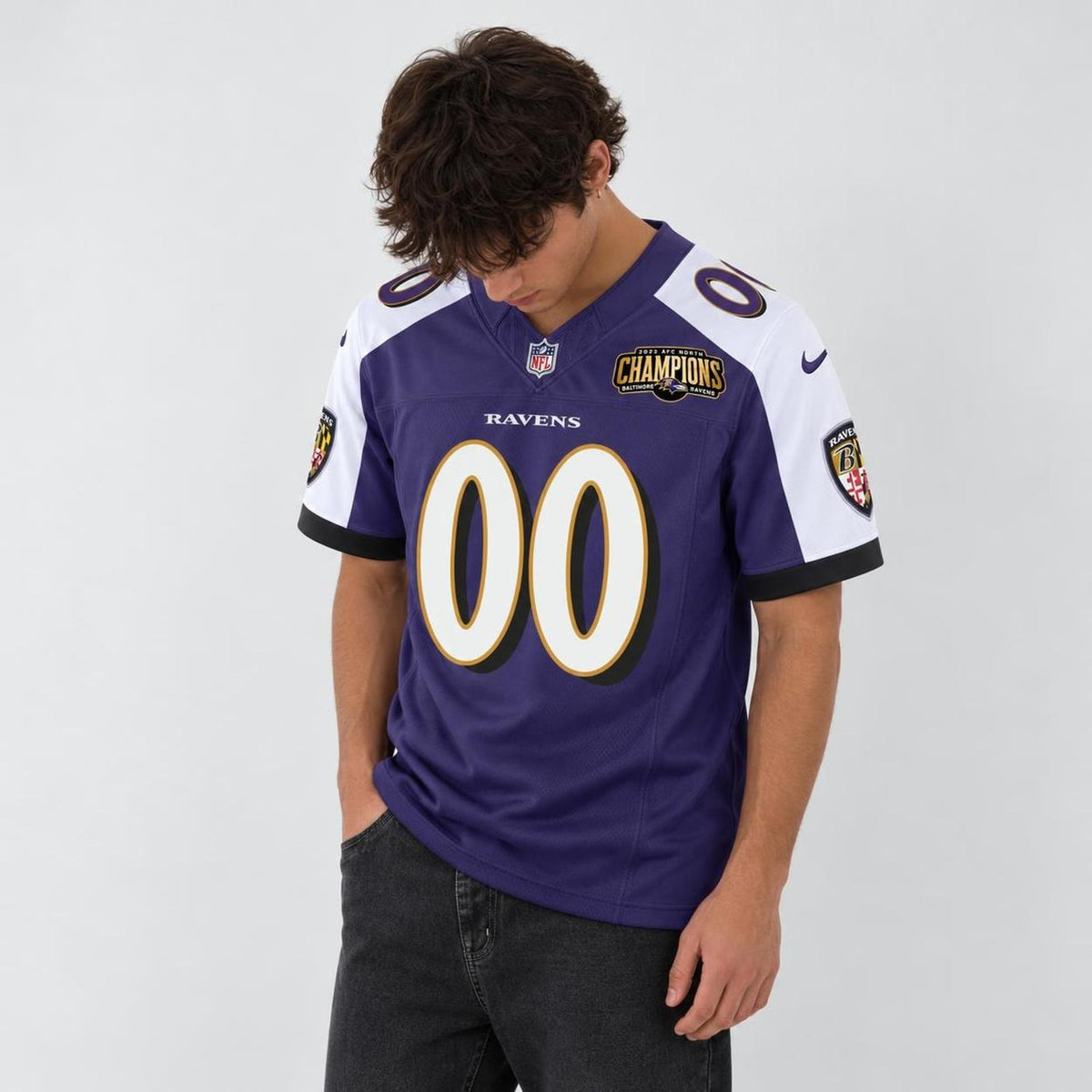 Baltimore Black Purple Football Jersey - Custom Name And Number - 5
