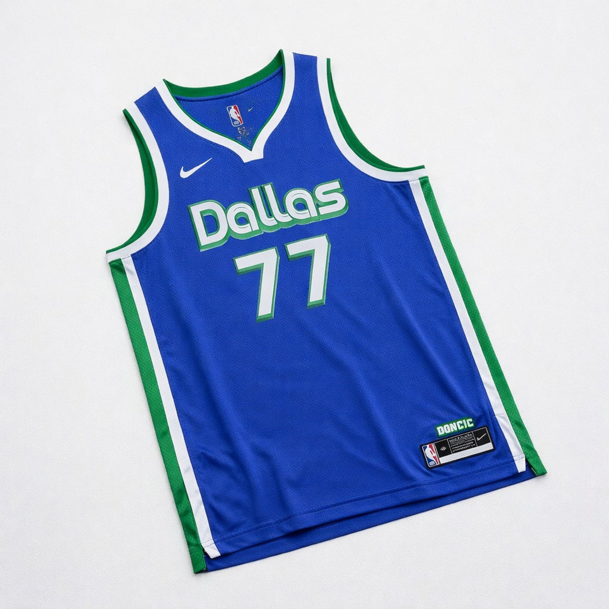Dončić 77 Dallas Basketball Jersey Blue Green - 3