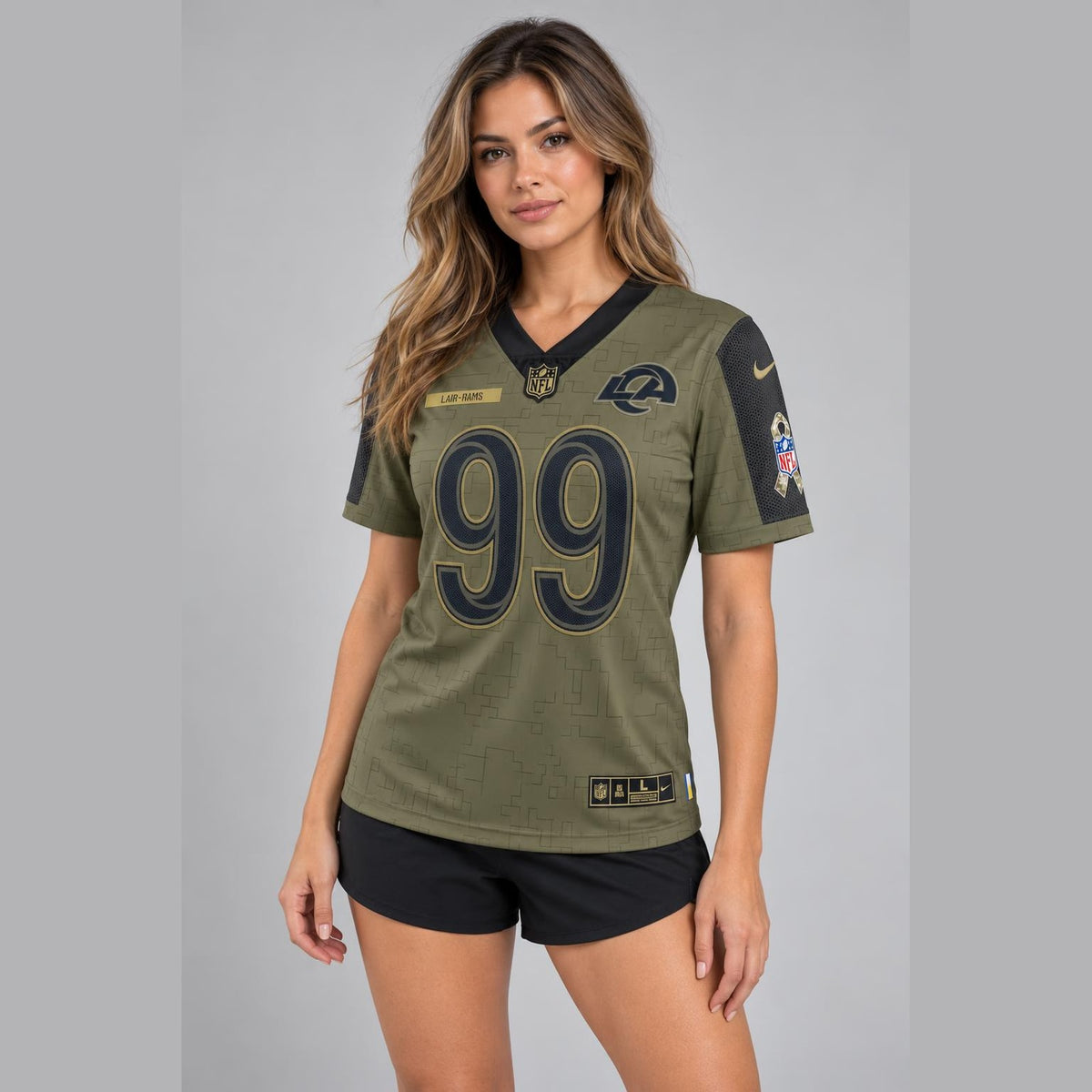 Donald 99 Los Angeles Olive Football Jersey - 5