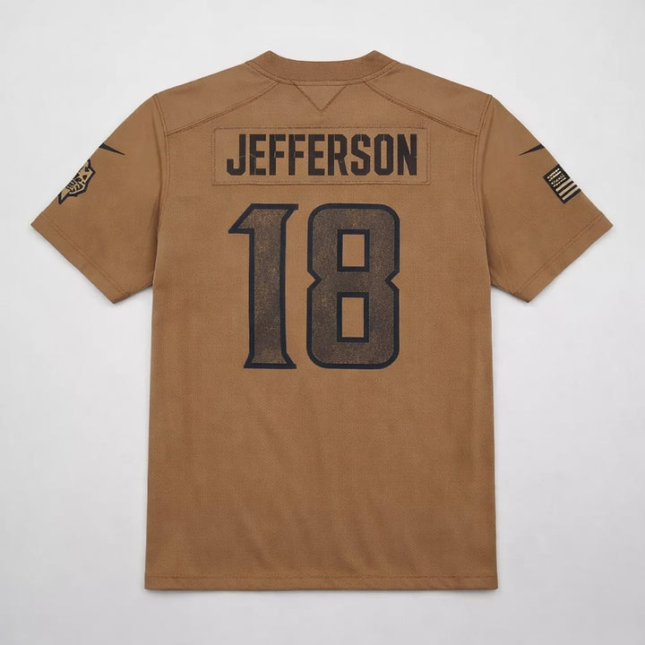 Jefferson 18 Vikings Salute To Service Football Jersey
