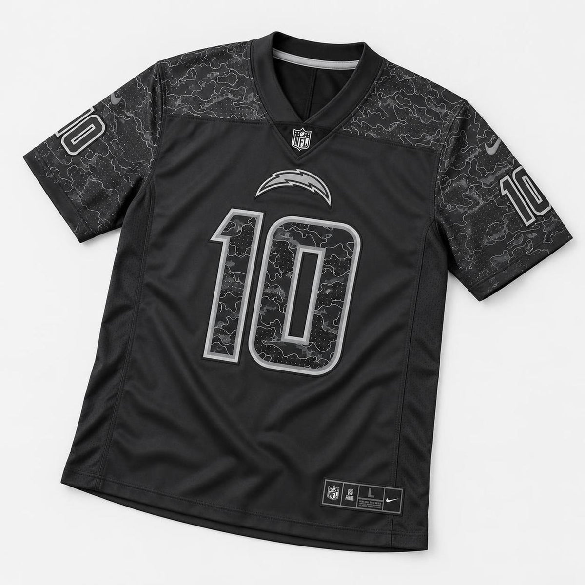 Herbert 10 Black Football Jersey - 3