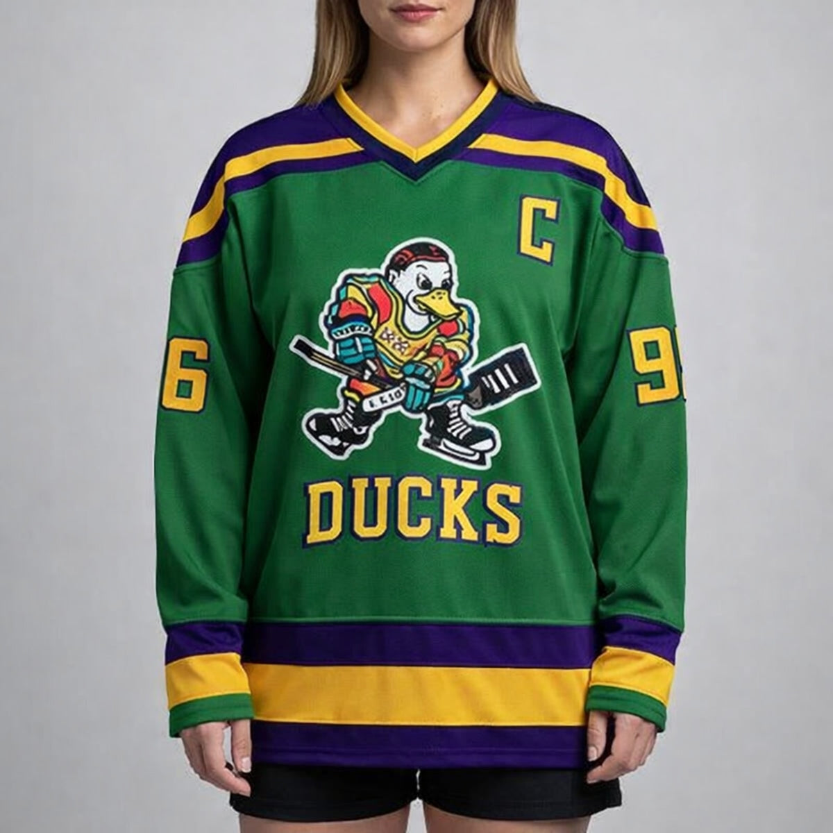 Conway 96 Ducks Hockey Jersey Green - 5