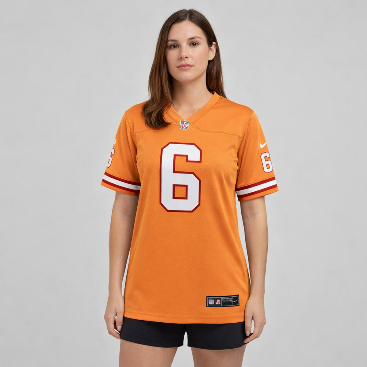 Mayfield 6 Orange Football Jersey - 5