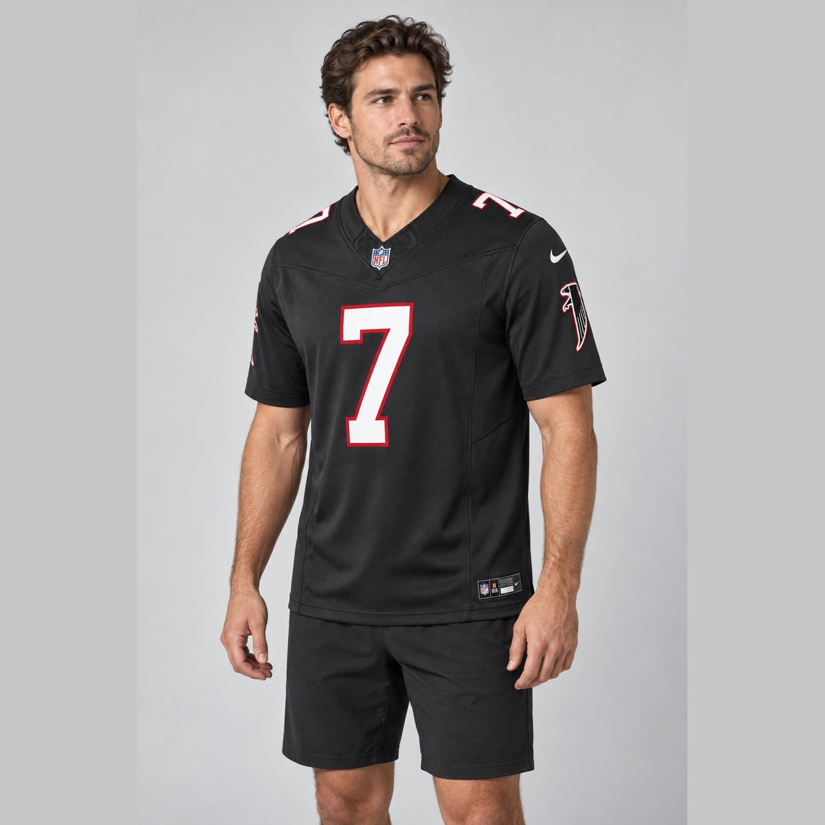 Robinson 7 Atlanta Black Football Jersey - 3