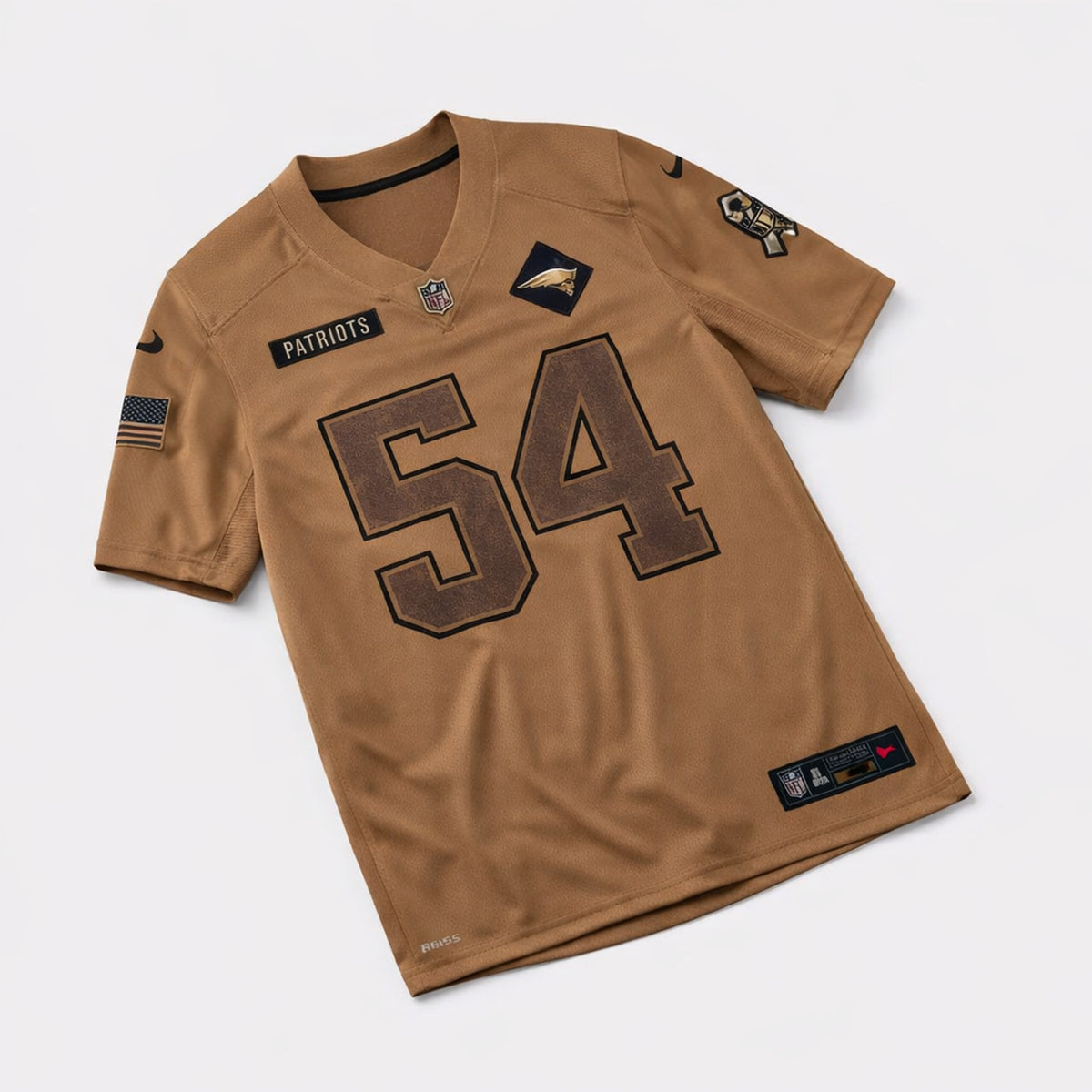 Bruschi 54 Patriots Salute To Service Football Jersey - 3
