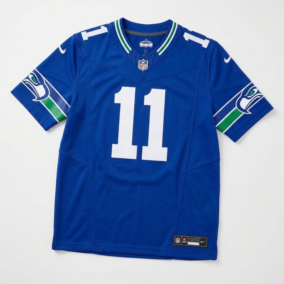 Smith-Njigba 11 Blue Football Jersey - 3