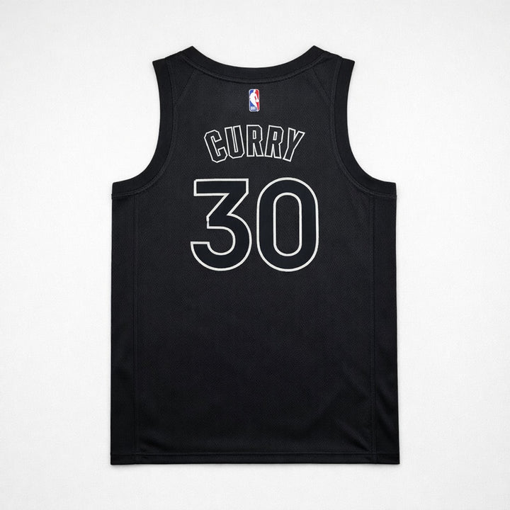 Curry 30 Golden State Warriors Black Basketball Jersey