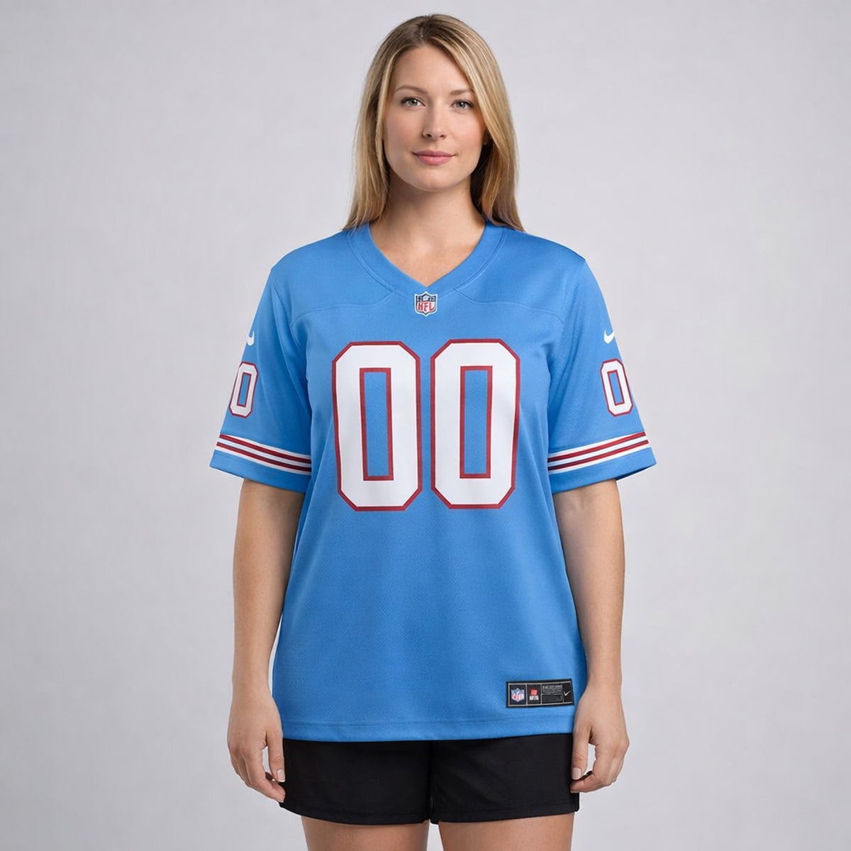 Light Blue Throwback Football Jersey – Custom Name and Number - 5