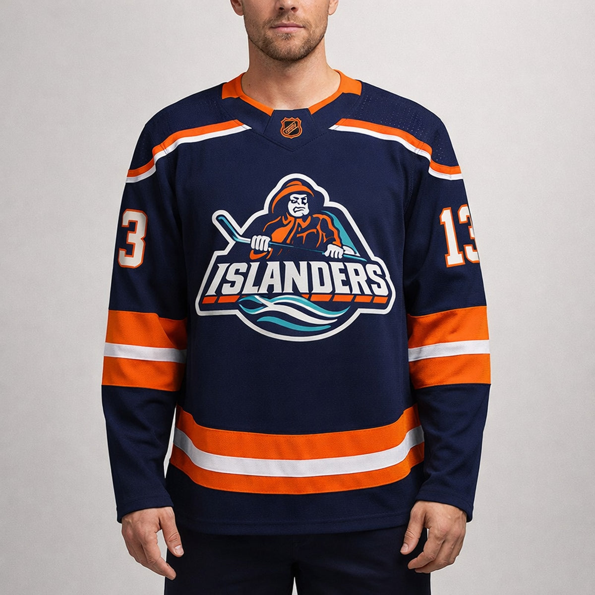 Barzal 13 Islanders Navy Hockey Jersey - 4