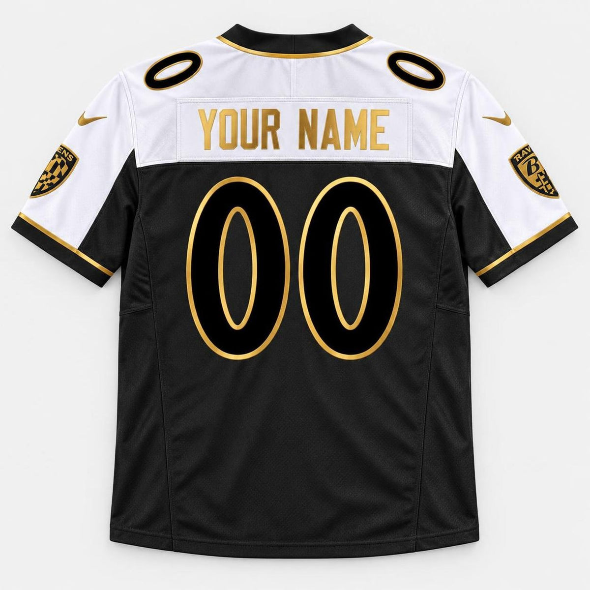 Baltimore Black Gold Football Jersey - Custom Name and Number - 9