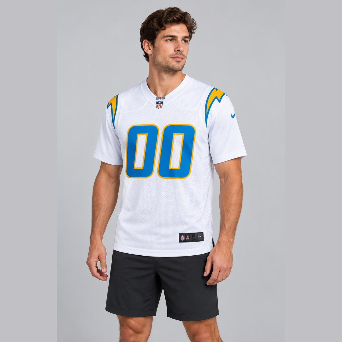 White Bolt Football Jersey – Custom Name and Number - 4