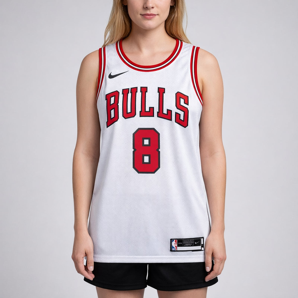 Lavine 8 Bulls White Basketball Jersey - 5