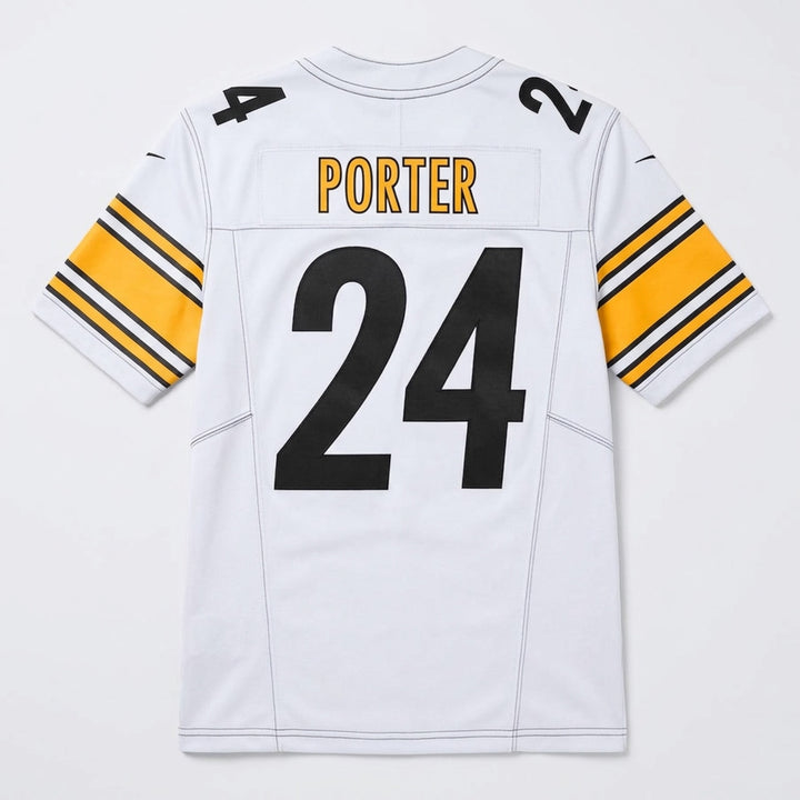 Porter 24 Pittsburgh Football Jersey White