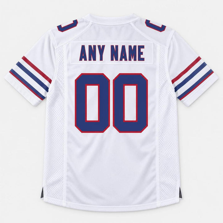 White Gridiron Football Jersey - Custom Name and Number
