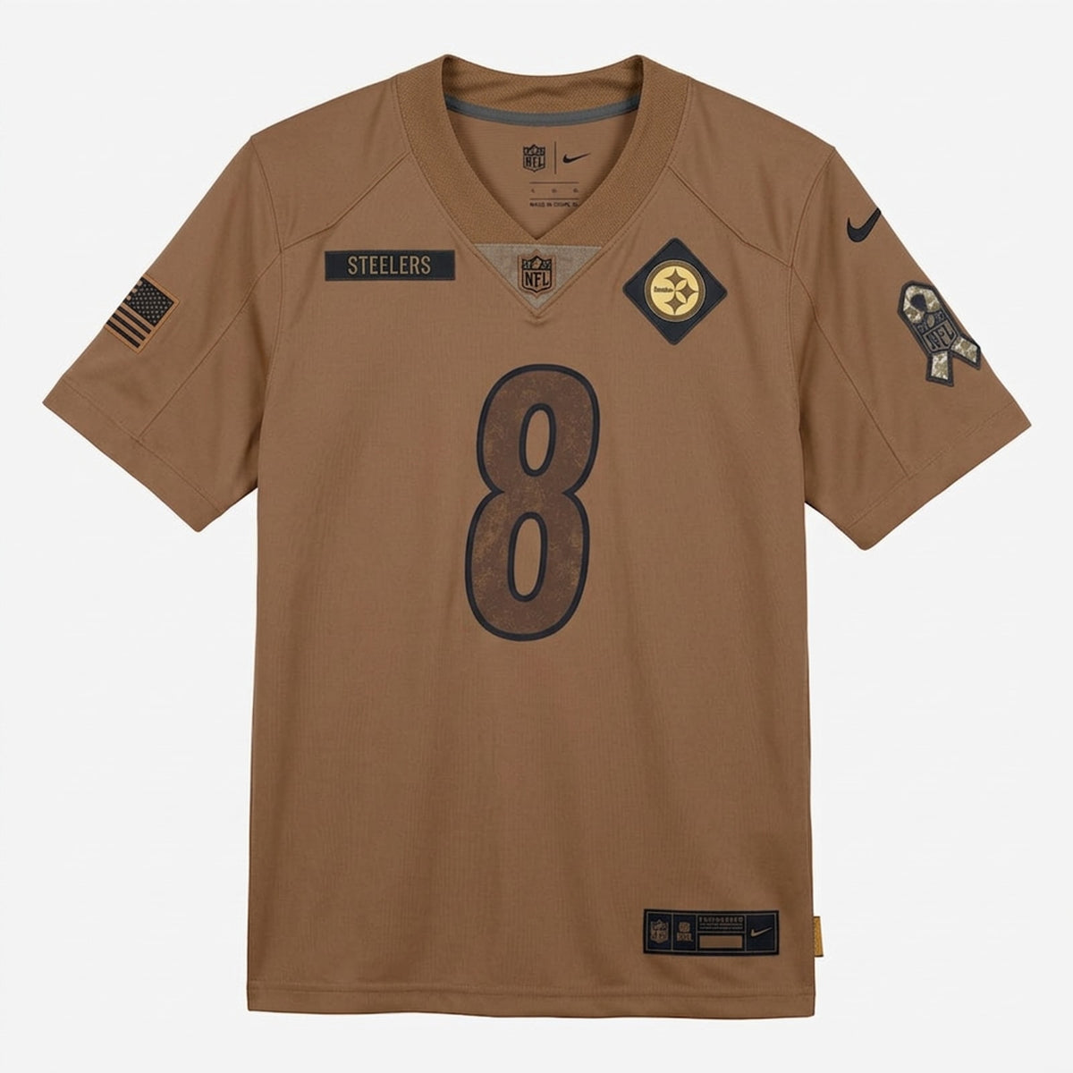 Pickett 8 Pittsburgh Football Jersey Brown - 3
