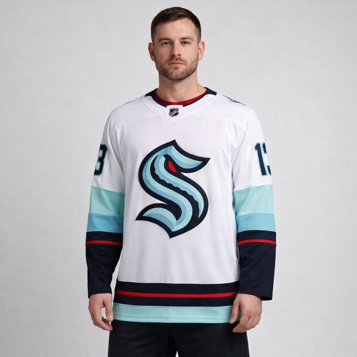 Seattle Kraken Any Name 00 White Hockey Jersey - 4