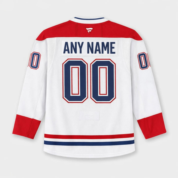 Montreal Canadiens Custom Hockey Jersey White Red