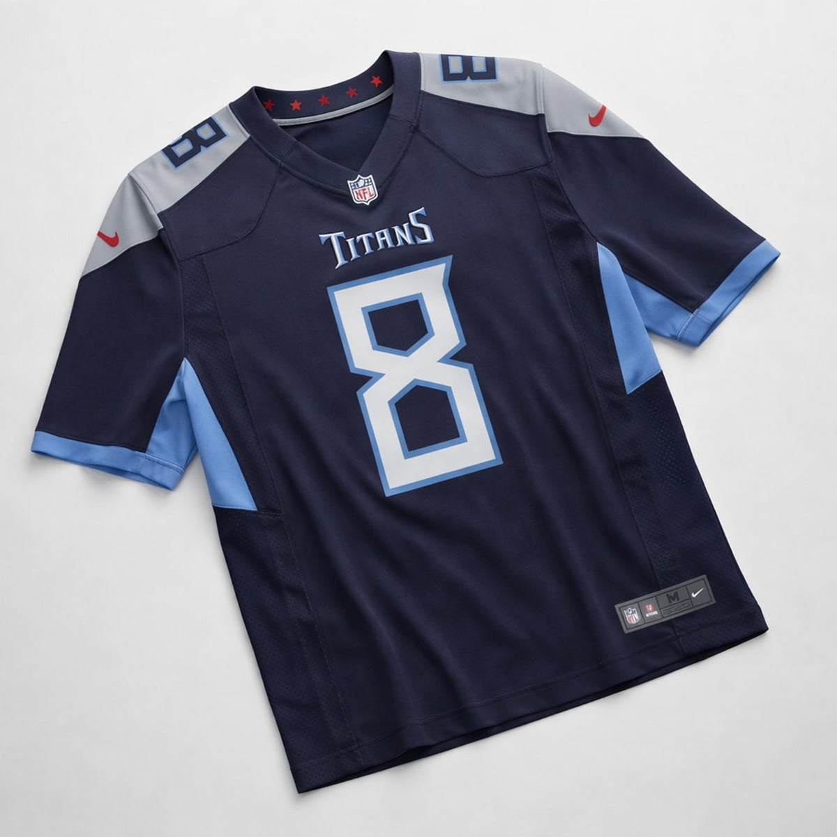 Levis 8 Titans Navy Football Jersey - 3