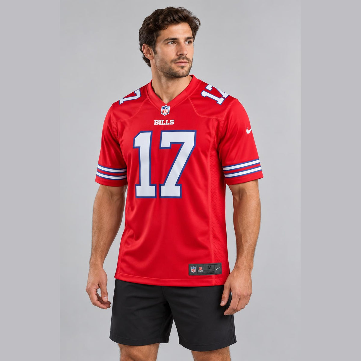 Allen 17 Buffalo Red Football Jersey - 4
