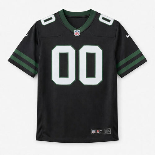Black Green Football Jersey - Custom Name and Number - 1