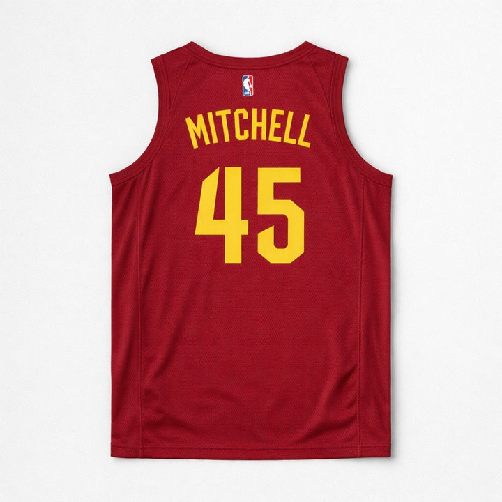 Mitchell 45 Cleveland Burgundy Basketball Jersey