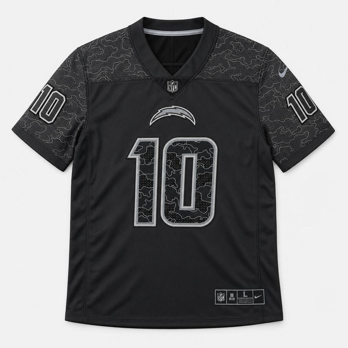 Herbert 10 Black Football Jersey - 1