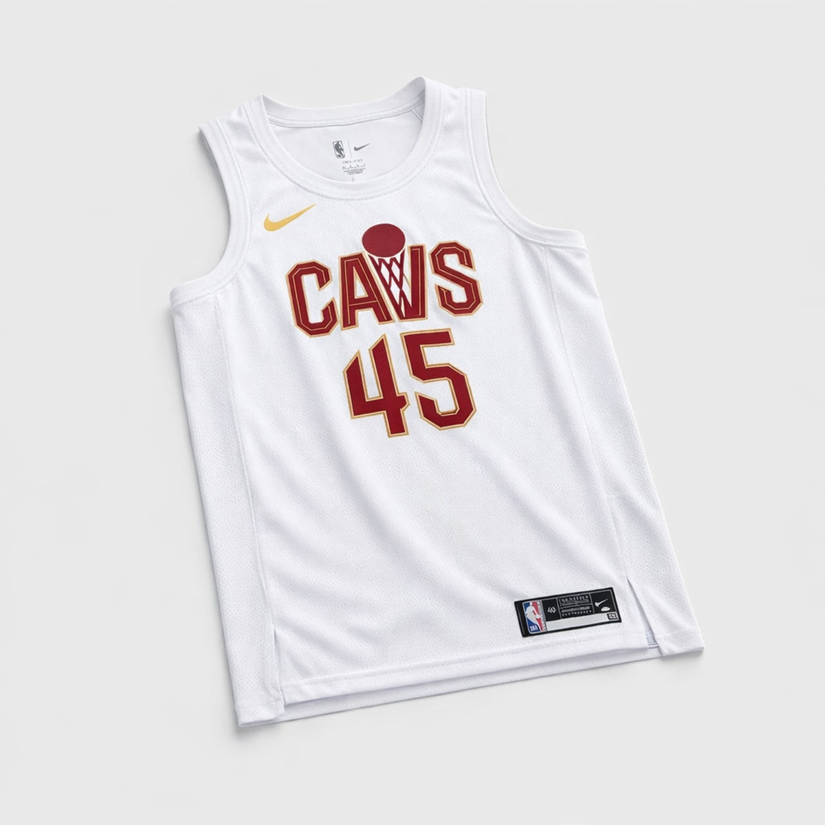 Cavs Mitchell 45 Basketball Jersey White - 3
