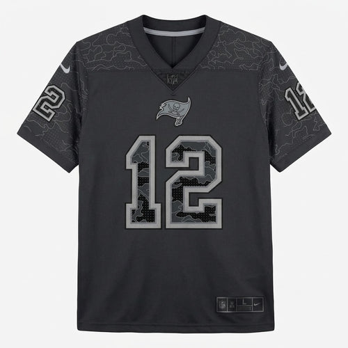 Brady 12 Tampa Bay Black Football Jersey - 1