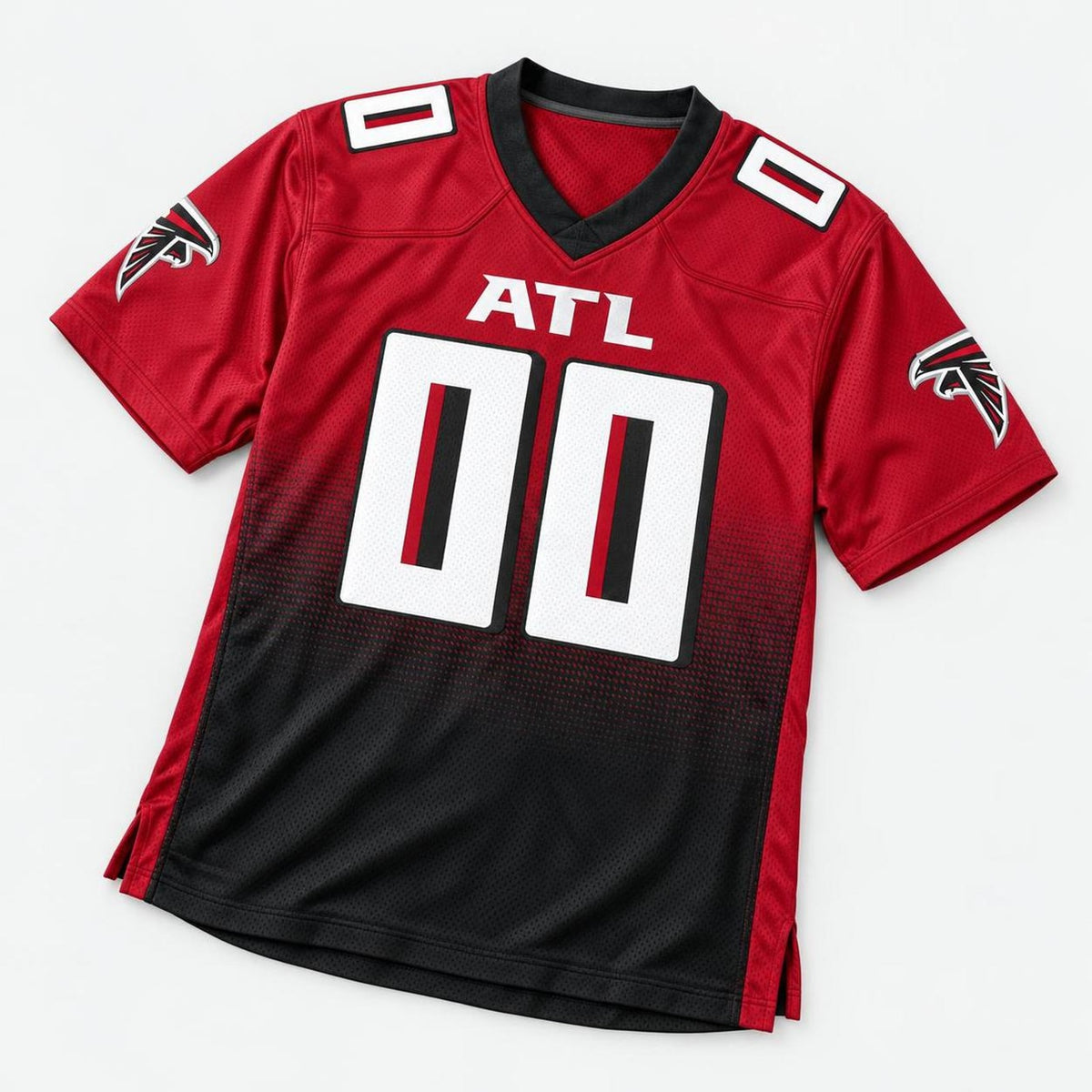 Atl Red Black Football Jersey - Custom Name and Number - 8