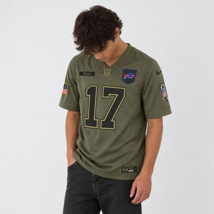 Allen 17 Buffalo Olive Football Jersey