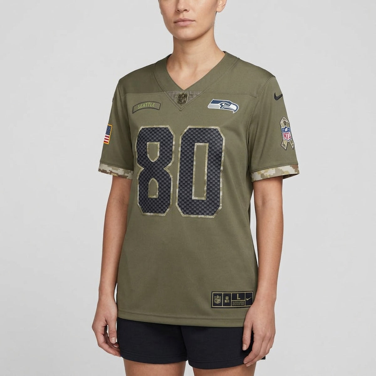 Largent 80 Seattle Football Jersey Olive - 5