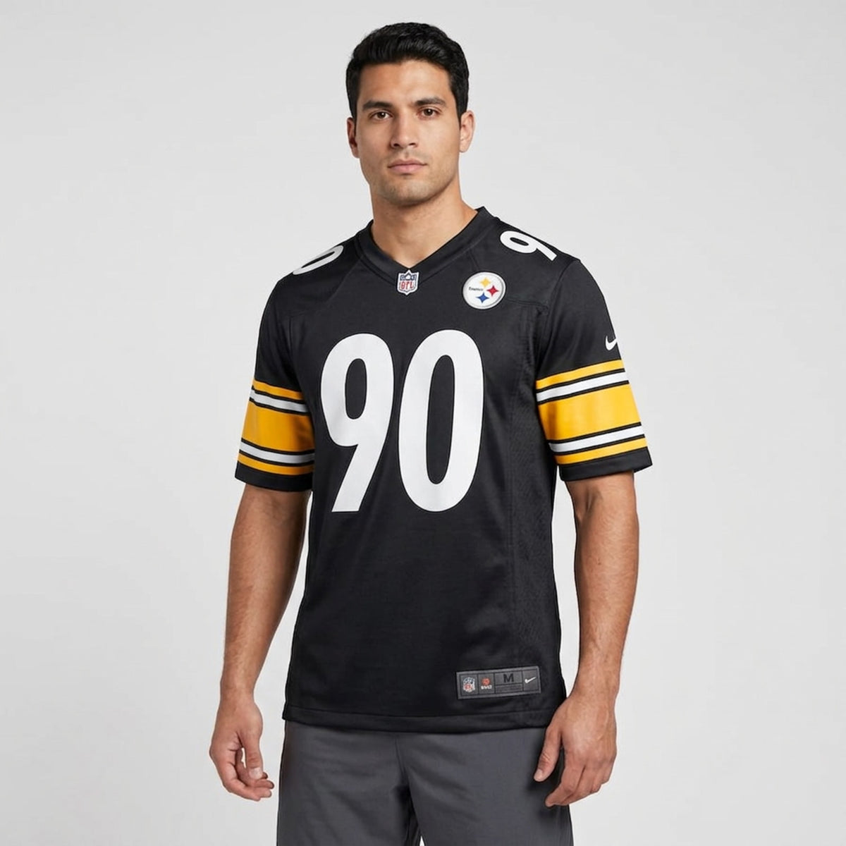 Watt 90 Black Football Jersey - 4