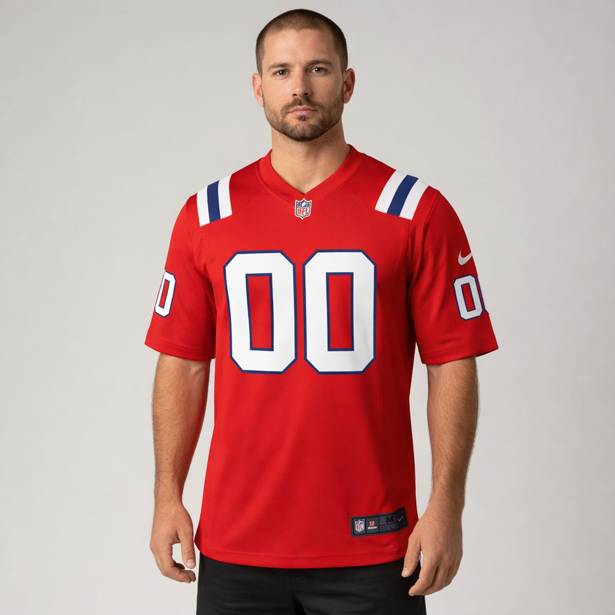 Red Alternate Custom Football Jersey - 4