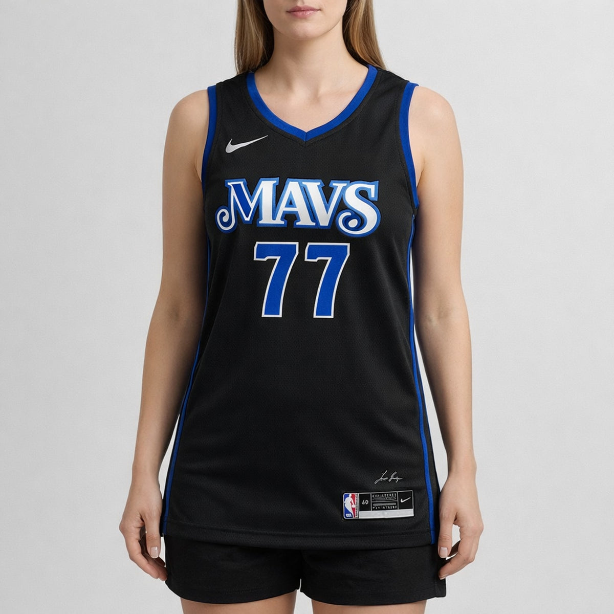 Dončić 77 Mavericks Black Basketball Jersey - 5