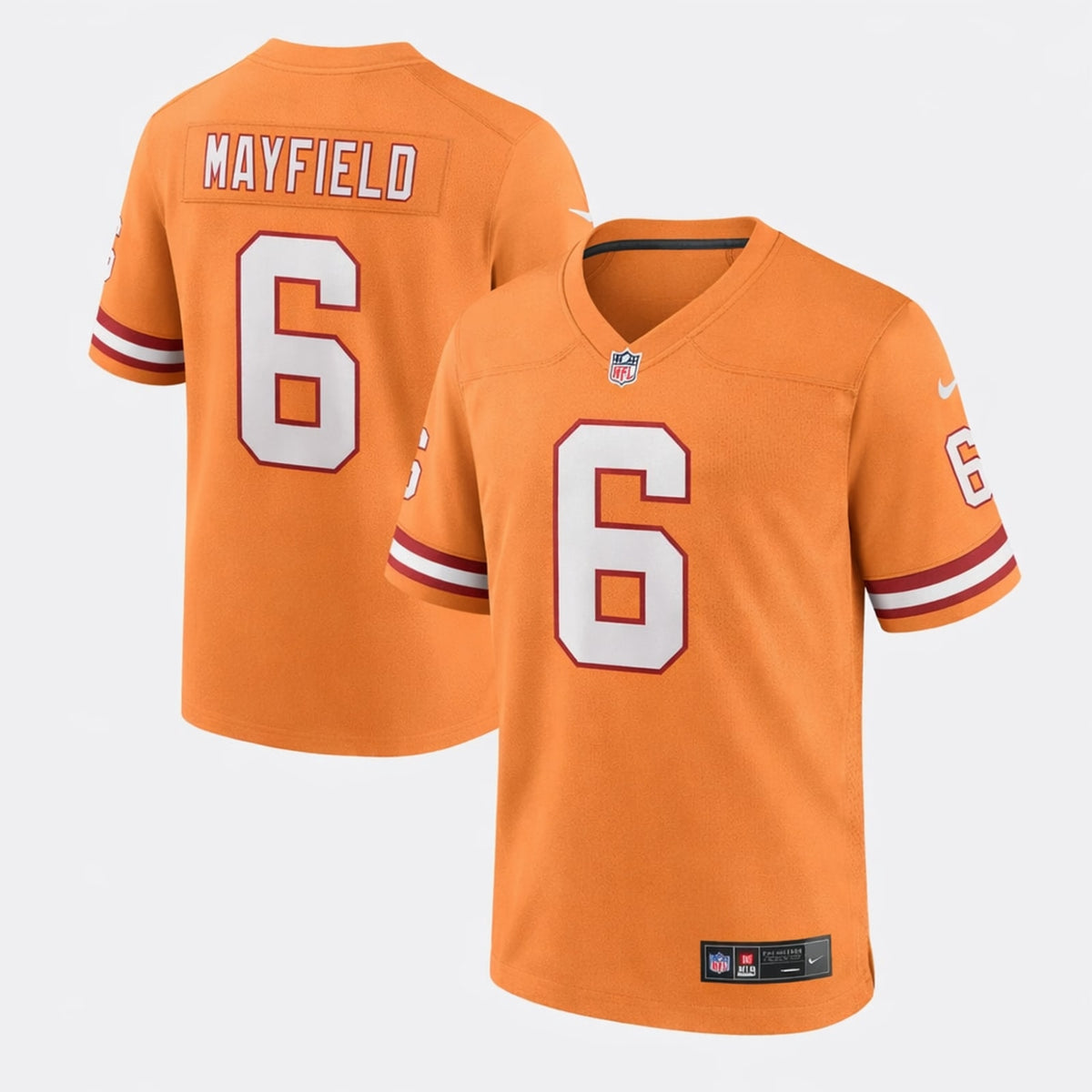 Mayfield 6 Orange Football Jersey - 3