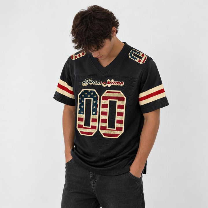 Vintage USA Flag Football Jersey – Custom Name and Number